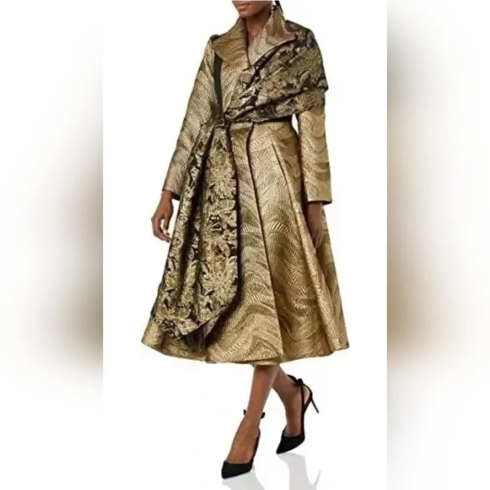 NEW Making The Cut 3 Season Jacquard Metallic Jacket w/ Elegant Wrap Size: S,LG - Picture 3 of 6